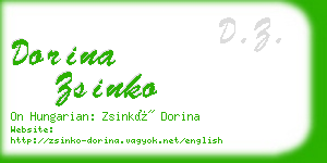 dorina zsinko business card